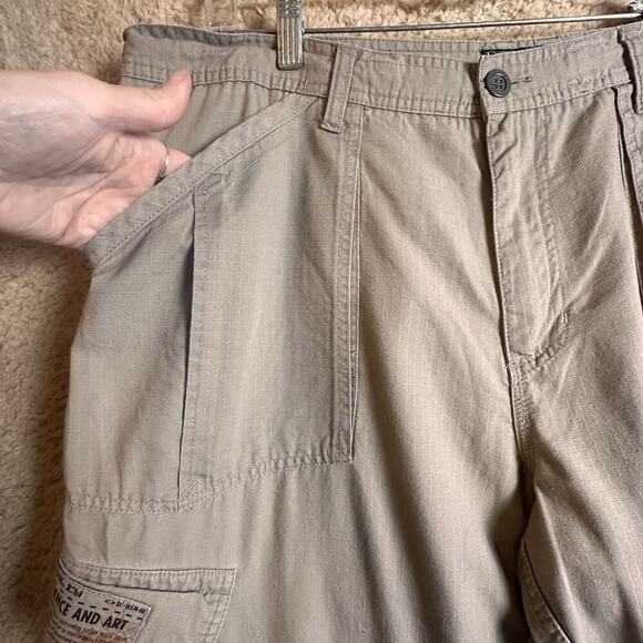 Vtg Y2K Oakley Rip Stop Cargo Pants Men’s 40x32 Khaki Tactical Military Baggy - Picture 8 of 16